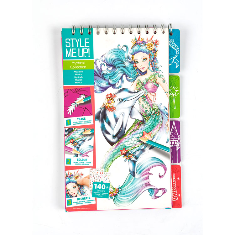 كتاب رسم- Top Spiral Book Mermaid